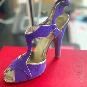Valentino Garavani Purple Suede Heels-  Glamour with Every Step